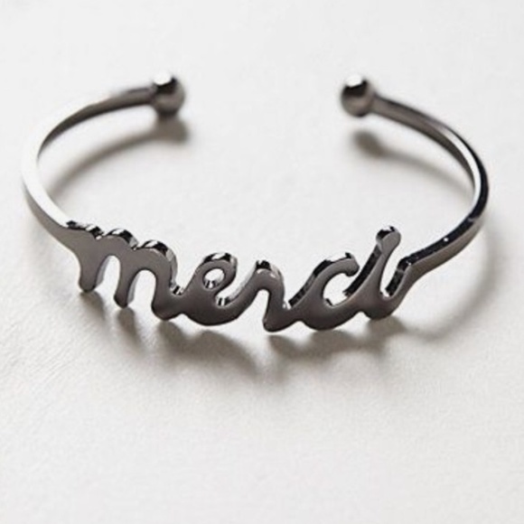 Anthropologie Jewelry - Anthropologie Merci Love Note Bracelet gunmetal